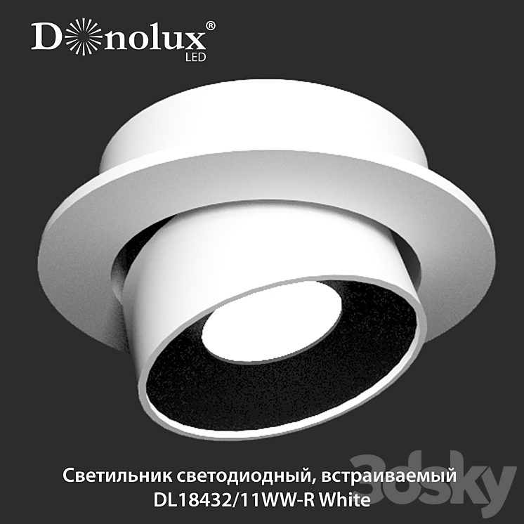 LED lamp DL18432 \/ 11WW-R White 3DS Max - thumbnail 1
