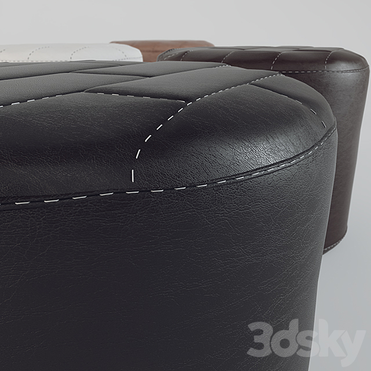 Poof with decorative tie "brick" 3DS Max - thumbnail 2