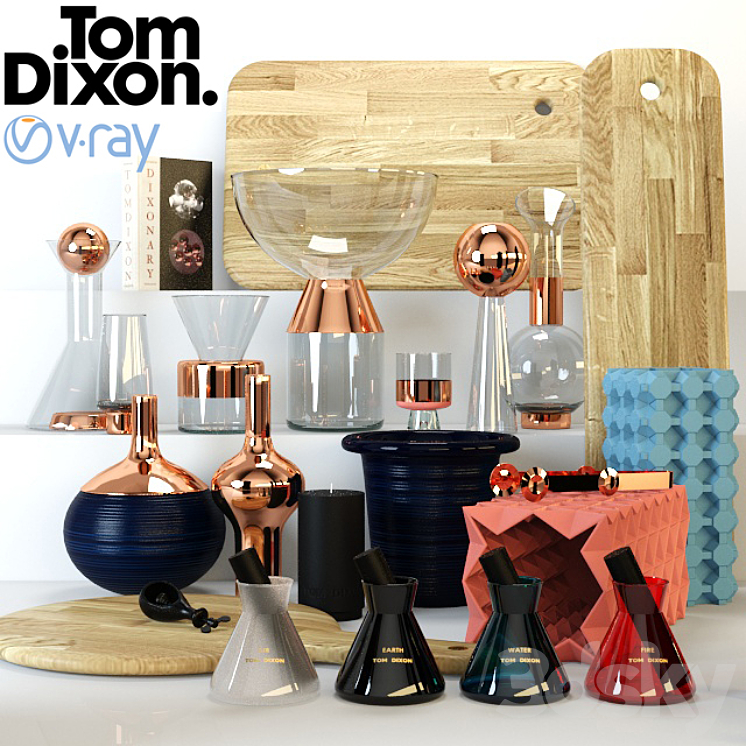 3DS MAX Tom Dixon accessories Set 2 3DS Max