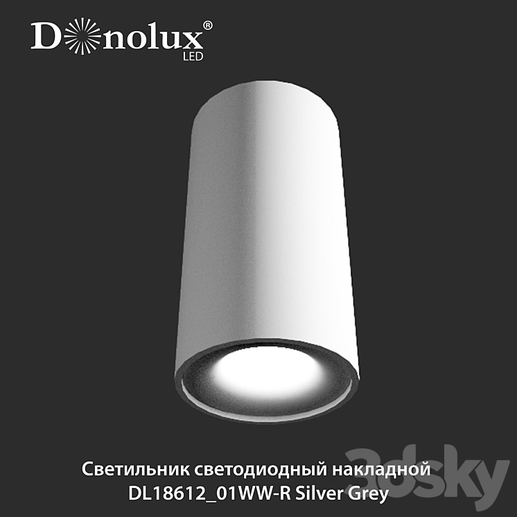 LED lamp DL18612 \/ 01WW-R Silver Grey 3DS Max - thumbnail 1