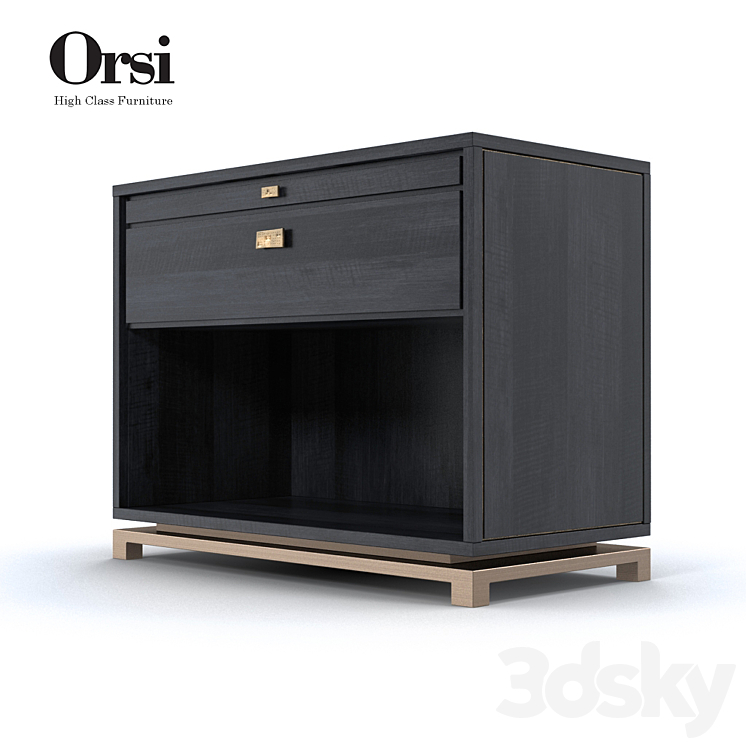 Orsi Bronze bedside table XI 3D Model