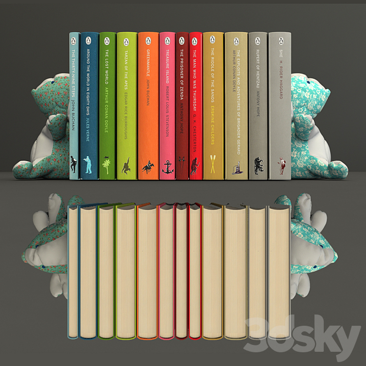 Books and hares 3DS Max - thumbnail 1