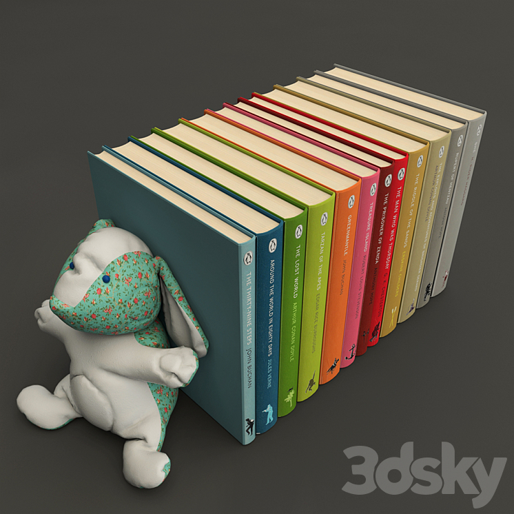 Books and hares 3DS Max - thumbnail 2