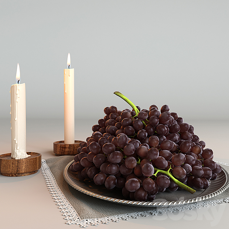 Grapes "black" 3D Model
