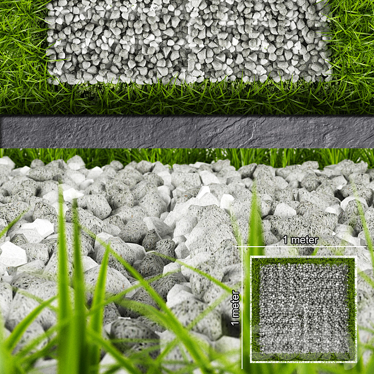 GRASS AND STONES 3DS Max - thumbnail 1