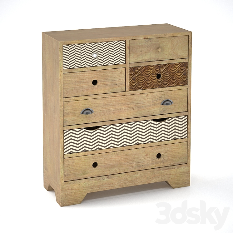 Valgautr Scandinavian-style chest of drawers 3DS Max - thumbnail 1