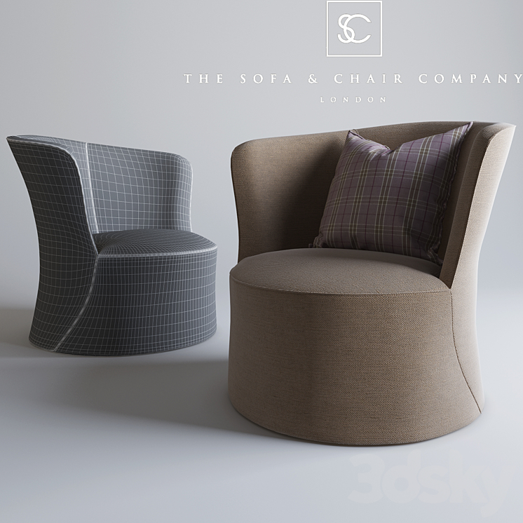 The Sofa and Chair company "Oliver" 3DS Max - thumbnail 1