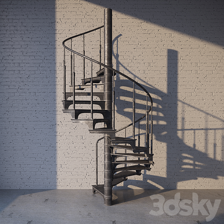 Stairs. Lestnitsa.loft 3DS Max Model - thumbnail 1