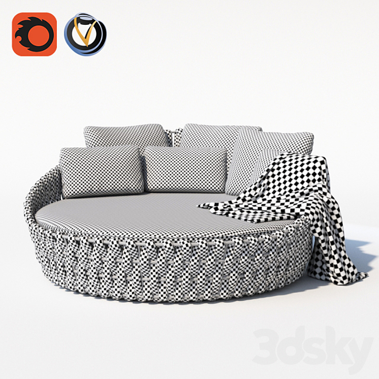 TRIBU TOSCA DAYBED 3DS Max - thumbnail 2