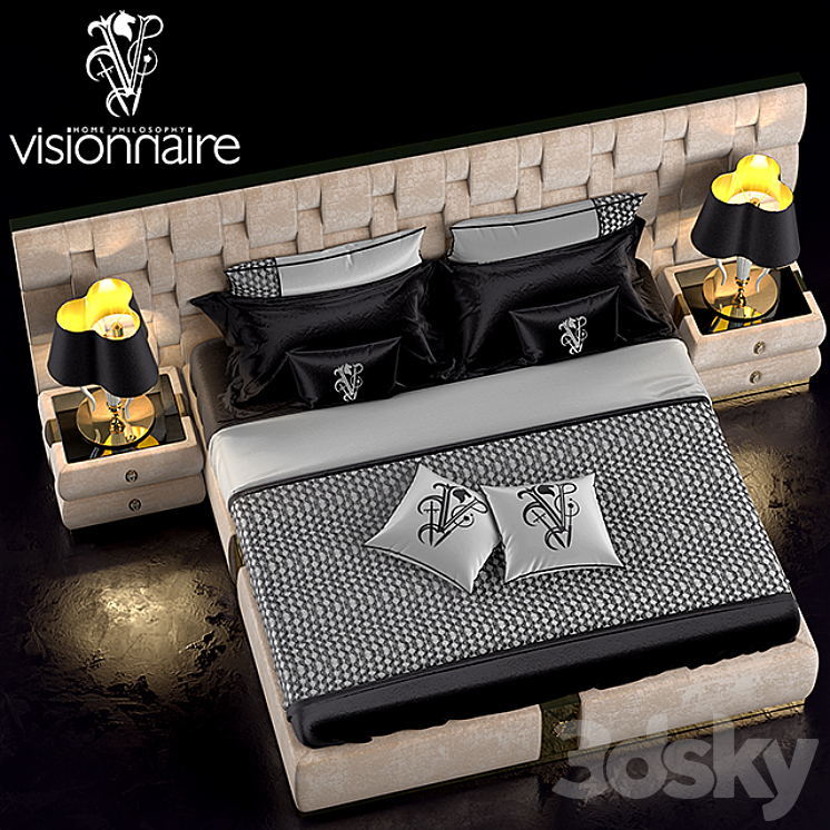 Bed visionnaire perkins 3DS Max - thumbnail 2