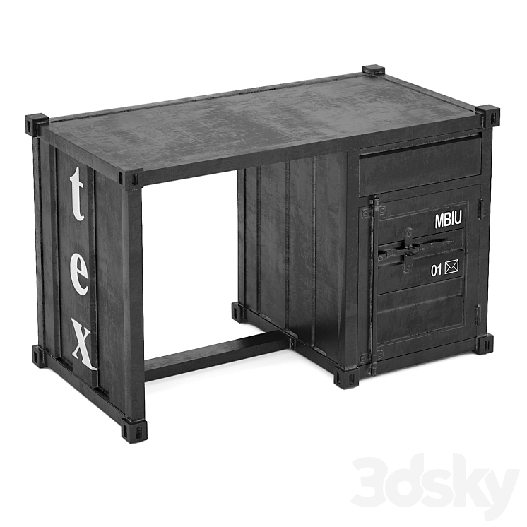 Sea Container desk 3DS Max - thumbnail 1