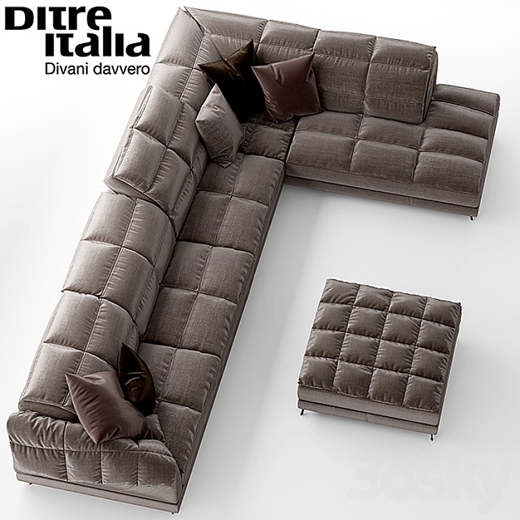 Sofa Dunn Soft Ditre Italia Design 3D Model