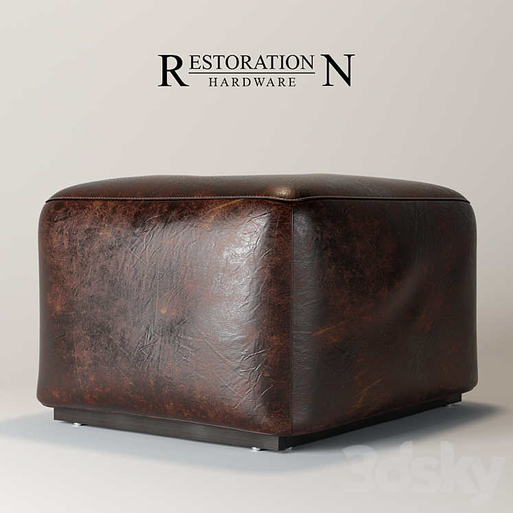ARM LEATHER OTTOMAN 3DS Max - thumbnail 1