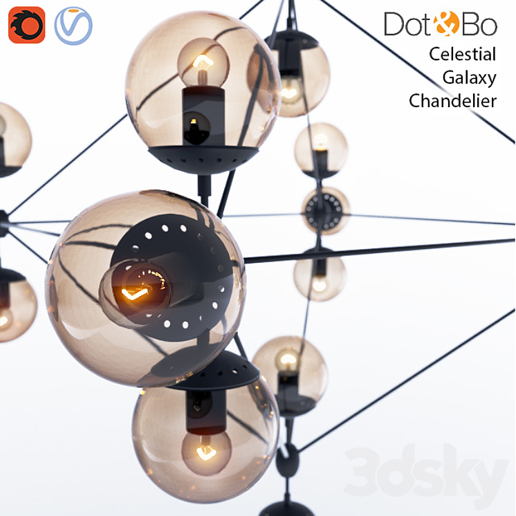 Dot & Bo Celestial Galaxy Chandelier 3D Model