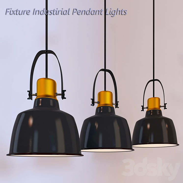 Fixture Industirial Pendant Lights 3DS Max - thumbnail 1