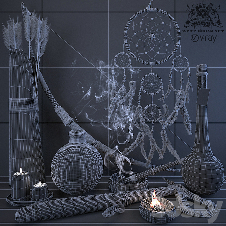 West indian set 3D Model