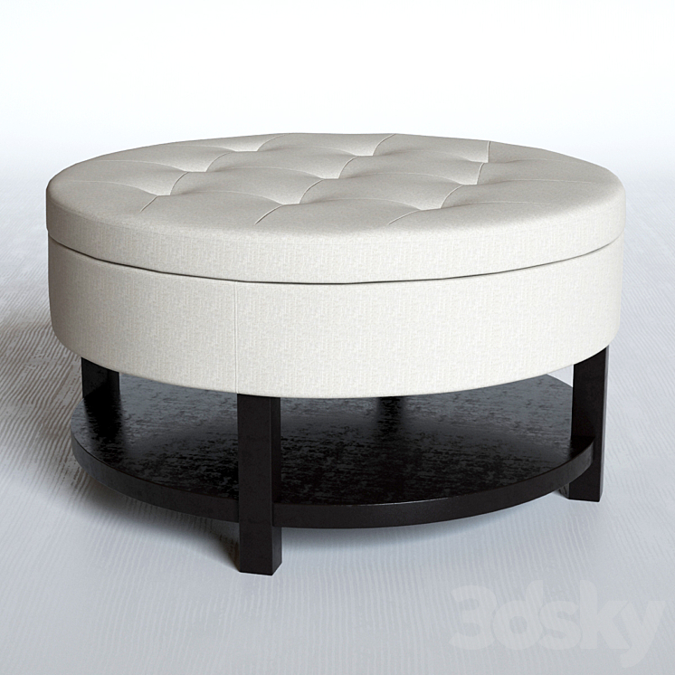 Belham Living Coffee Table Storage Ottoman with Shelf Other 3D model