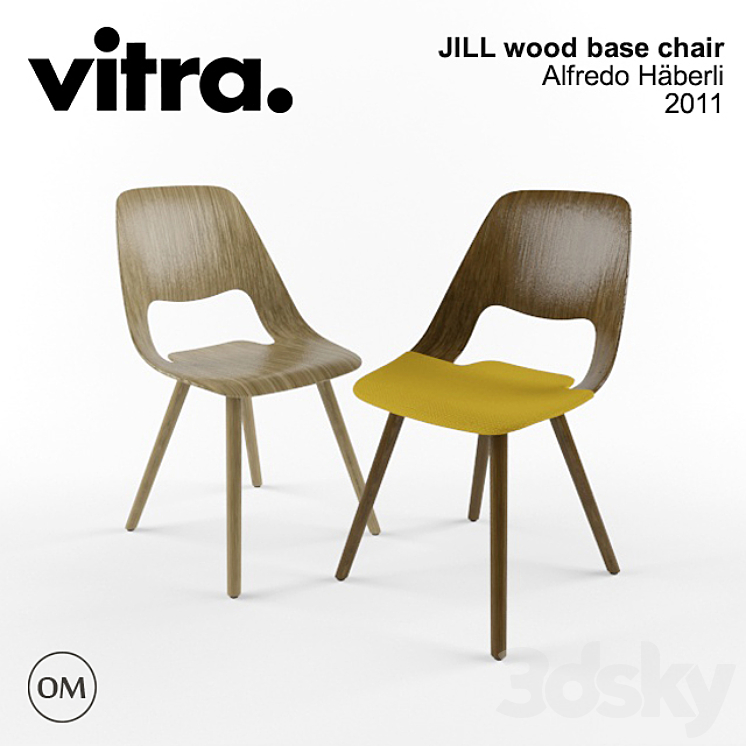 VITRA JILL WOOD Chair 3D model