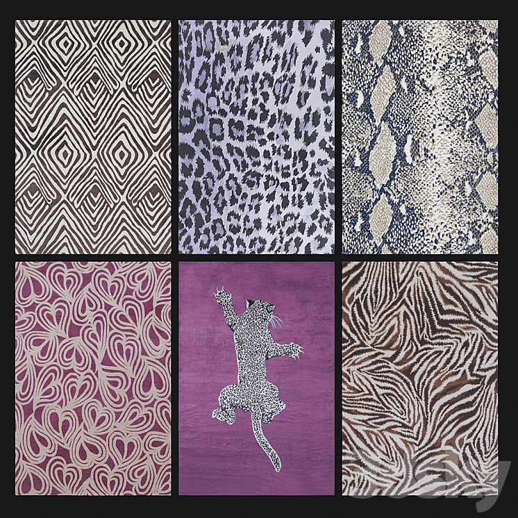 Carpets Alexander McQueen Diane von Furstenberg 3D Model