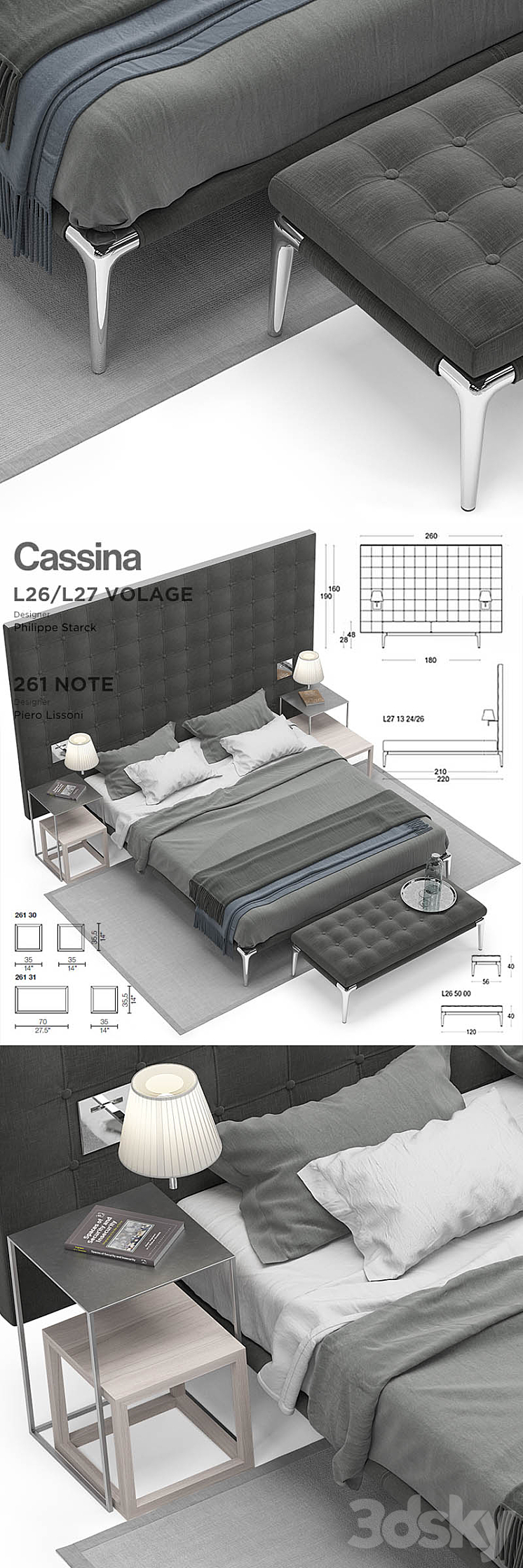 Cassina L26 27 volage 261 Note 3DS Max - thumbnail 1