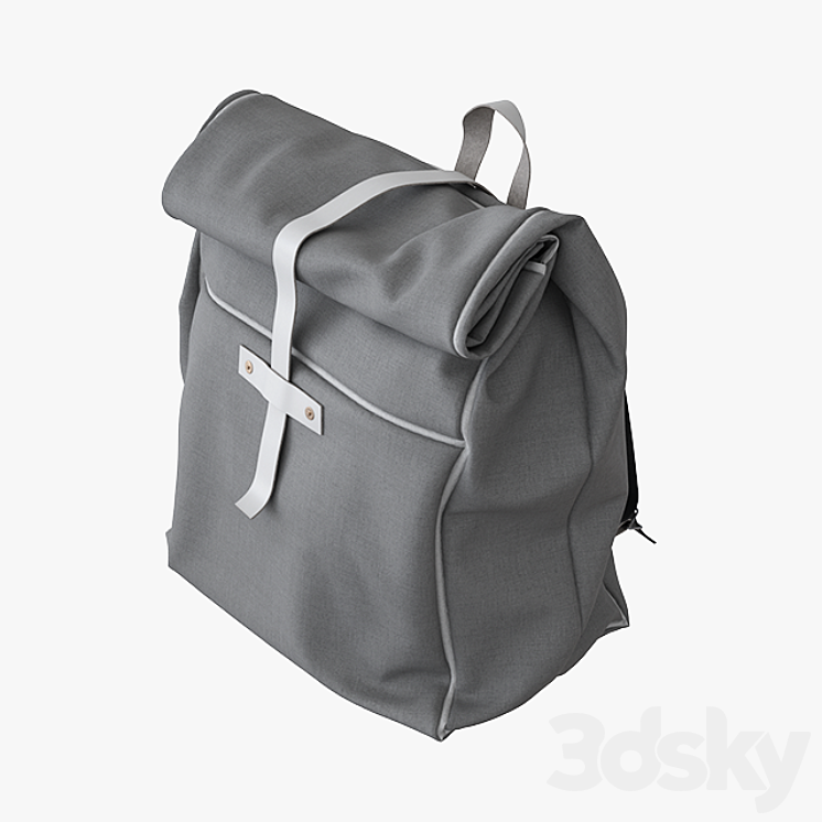 Backpack Canvas Bag 3DS Max - thumbnail 1