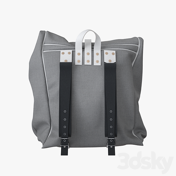 Backpack Canvas Bag 3DS Max - thumbnail 2