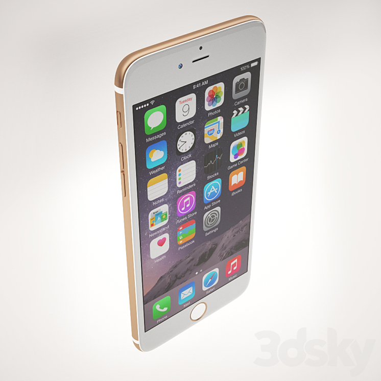 Apple iPhone 6S Gold 3D Model