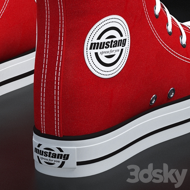 Zapatillas mustang 3D Model