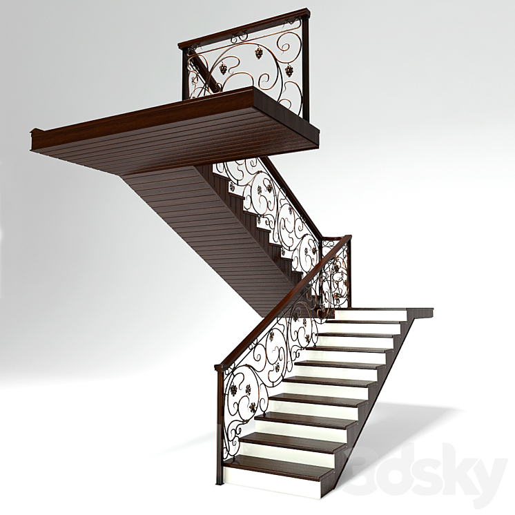 staircase forged 3DS Max - thumbnail 2