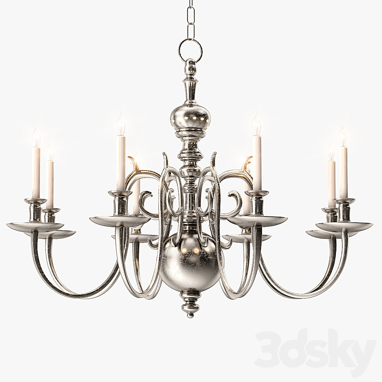 1stdibs 18th Century Style Two Tier Chandelier 3DS Max - thumbnail 1