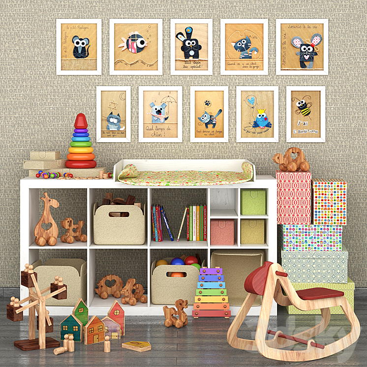 Decorative sets for children №2 3DS Max - thumbnail 1