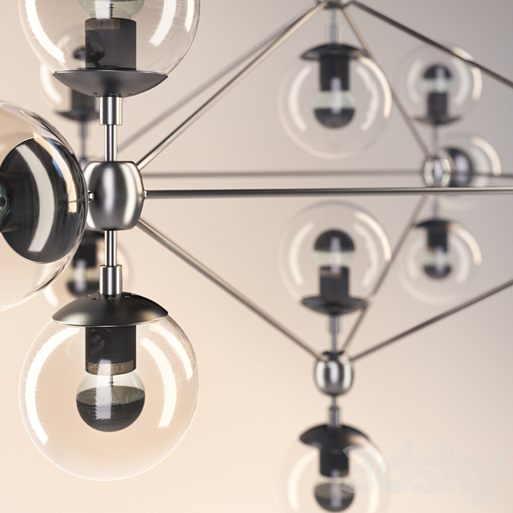 Hanging lamp Modo Chandelier 3D Model