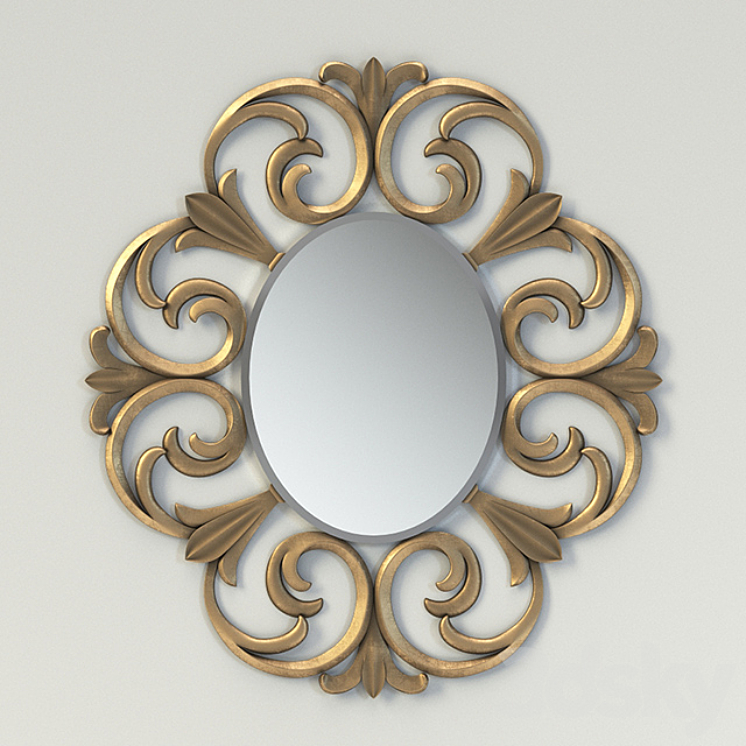 Mirror Christopher Guy Foliage oval (50-2854) 3DS Max - thumbnail 1
