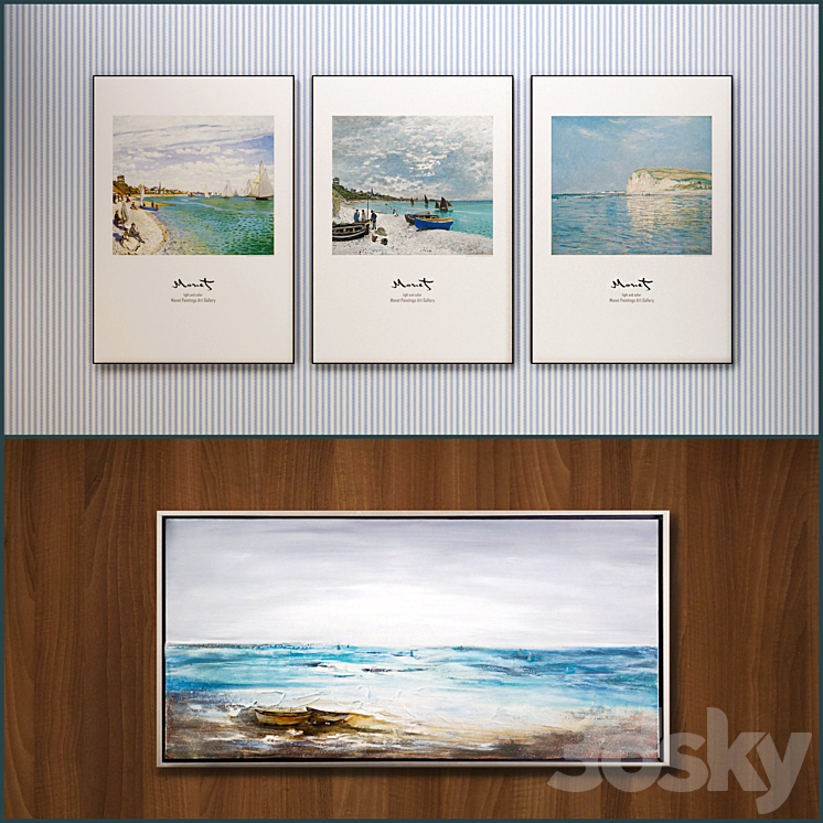 The picture in the frame: 11 Pieces (Collection 35) Sea theme 3DS Max - thumbnail 2