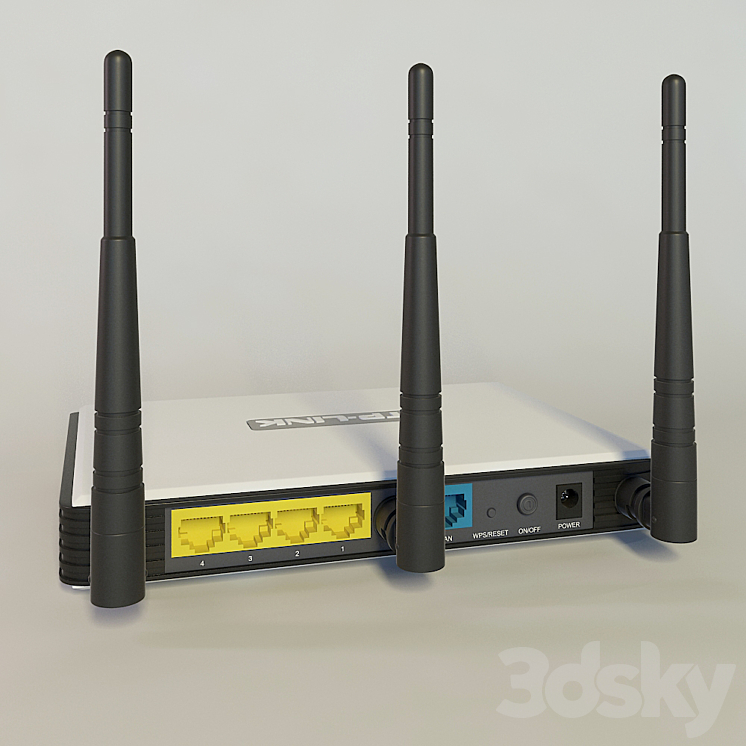 Wi-Fi Router TP-LINK 3D Model