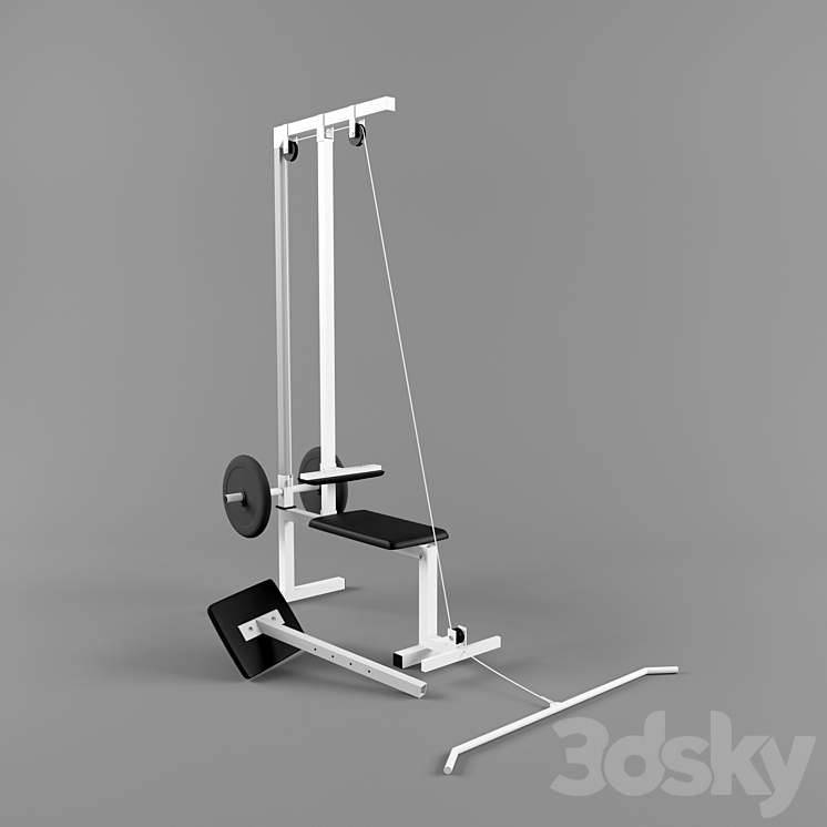 Home made trainer - Lat pulldown machine 3D Model