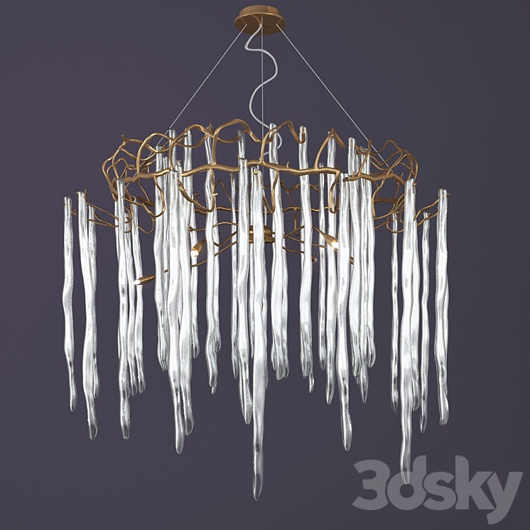 Chandelier Serip Noveltys CT 3298\/13 Clear Glasses 3DS Max - thumbnail 1