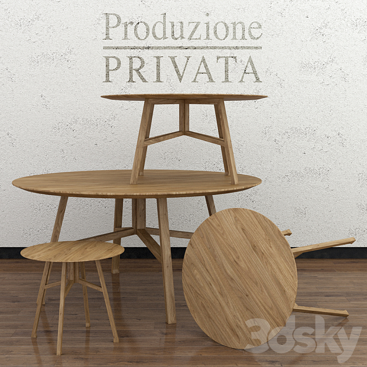 Set tables Benedetto 3DS Max - thumbnail 1