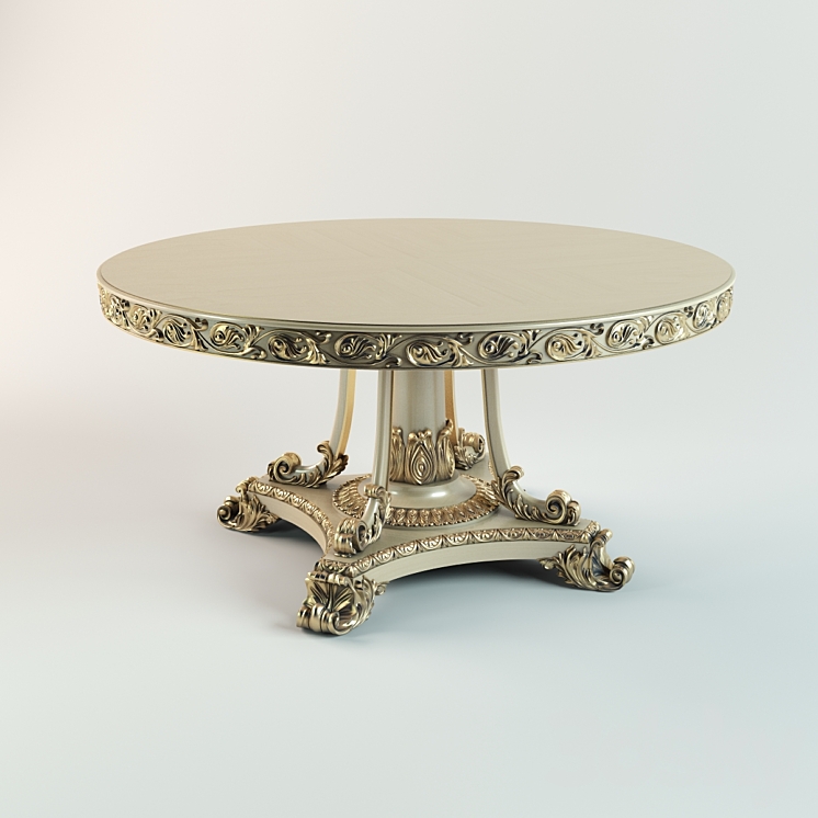 Classical Round Table 3DS Max - thumbnail 1
