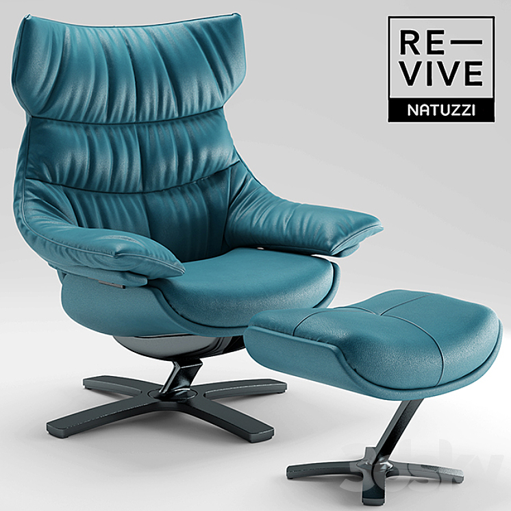 Armchair Re-vive by Natuzzi 3DS Max - thumbnail 2