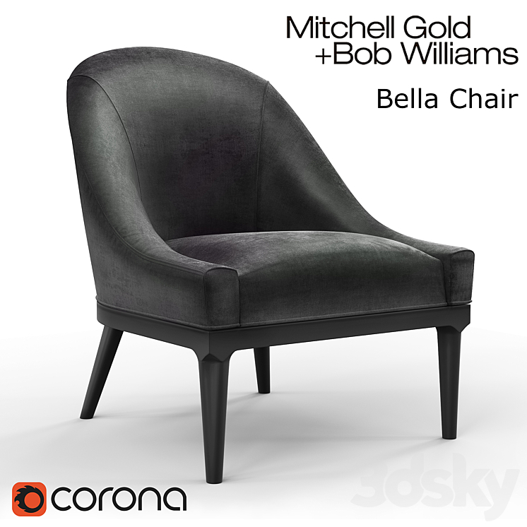 BELLA CHAIR by Mitchell Gold and Bob Williams 3DS Max - thumbnail 1
