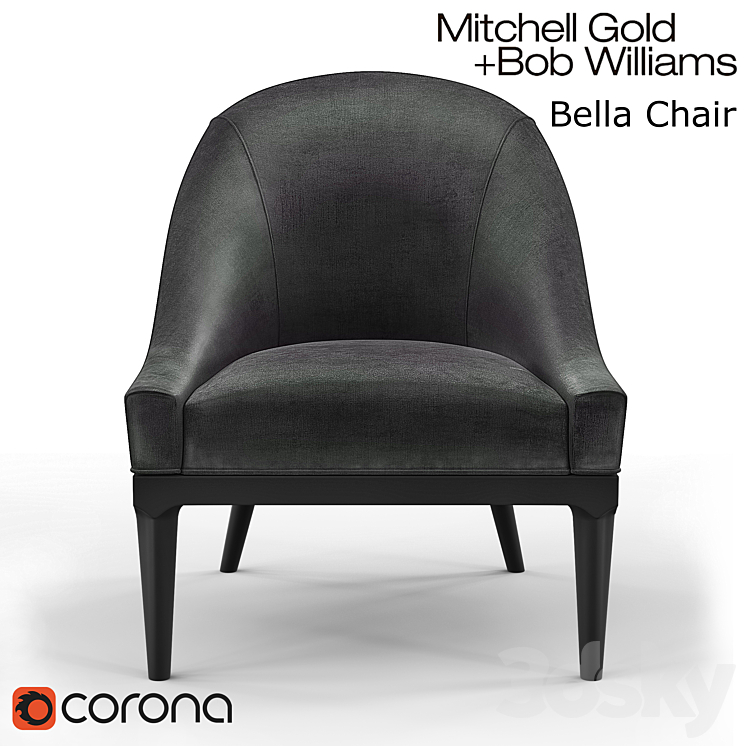 BELLA CHAIR by Mitchell Gold and Bob Williams 3DS Max - thumbnail 2