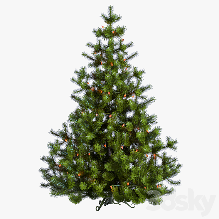 Christmas Tree 3DS Max Model - thumbnail 2