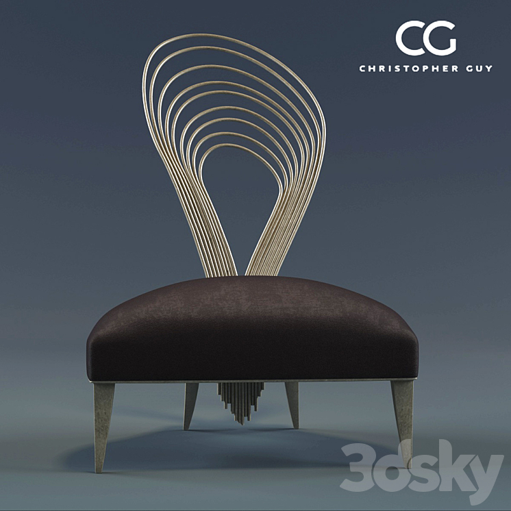 Armchair Christopher Guy Madeimoselle 3DS Max - thumbnail 1