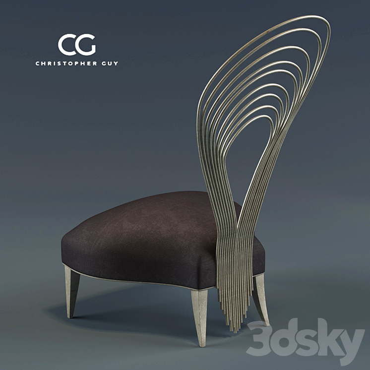 Armchair Christopher Guy Madeimoselle 3DS Max - thumbnail 2