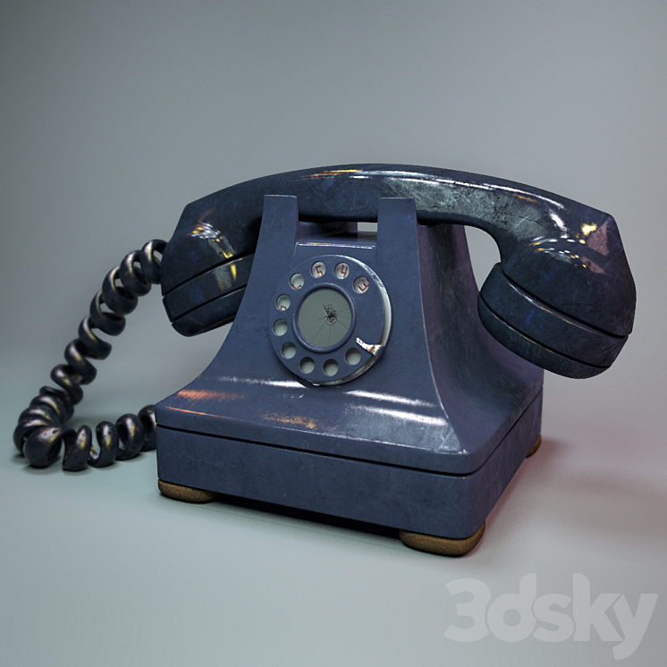 Antique telephone 3D Model