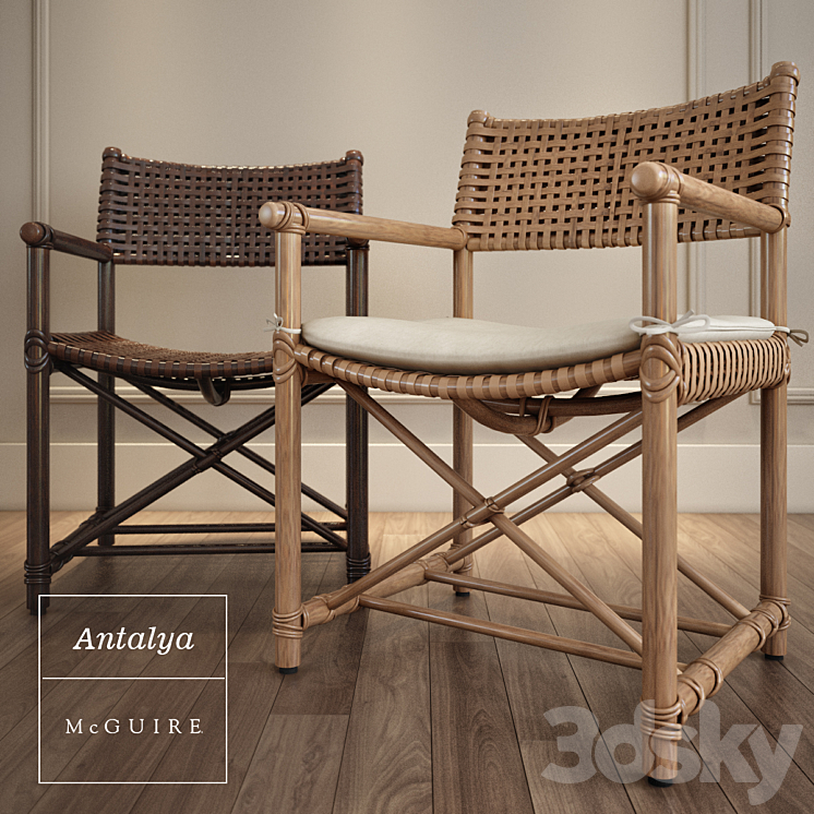Antalya Arm Chair by McGuire 3DS Max - thumbnail 1