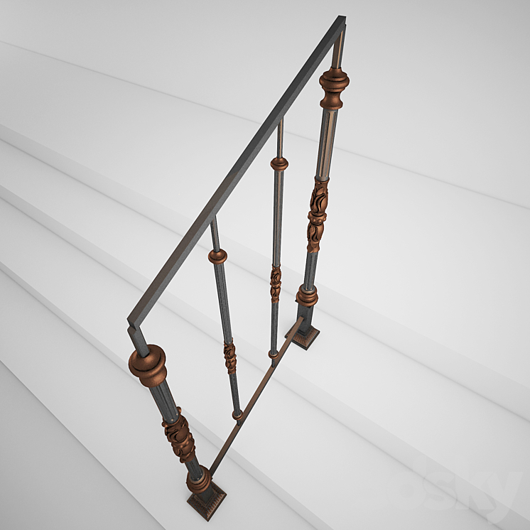 Fencing ladder 3DS Max - thumbnail 2