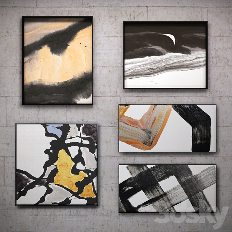 The picture in the frame: 11 Pieces (Collection 41) Abstract 3DS Max - thumbnail 2