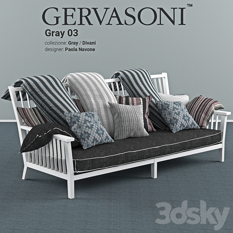 Gervasoni Gray 03 divani 3DS Max - thumbnail 1